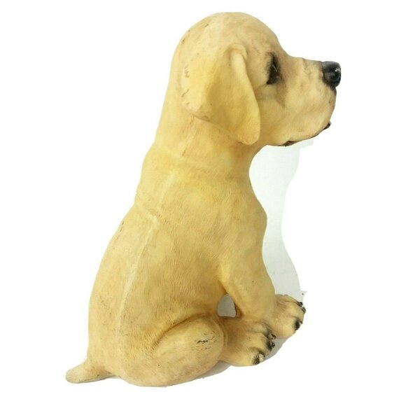 Yellow Lab Puppy Dog Figurine Resin Room Shelf Decor 5.25" - Picture 2 of 6